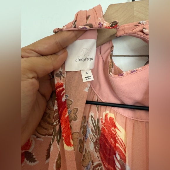 Cinq a Sept Jamie Georgette Floral Tiered Dress - Picture 12 of 13